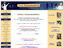 Tablet Screenshot of online-teniszakademia.com